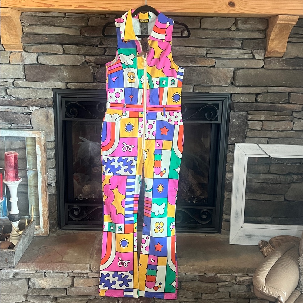 Nooworks Multicolor Graphic Zip-Front Jumpsuit - Picture 2 of 12